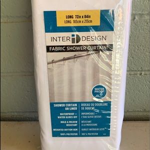NEW Extra Long Fabric Shower Curtain